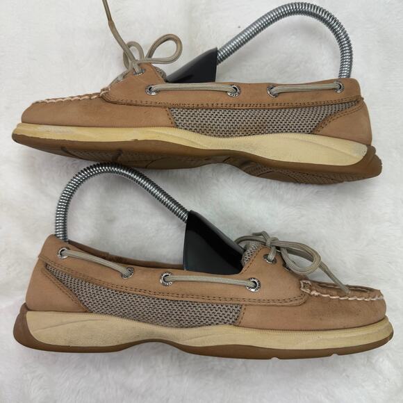 Sperry Top-Sider Intrepid 2-Eye Linen Leather Boat Shoes Women’s Size 7 - Picture 6 of 10
